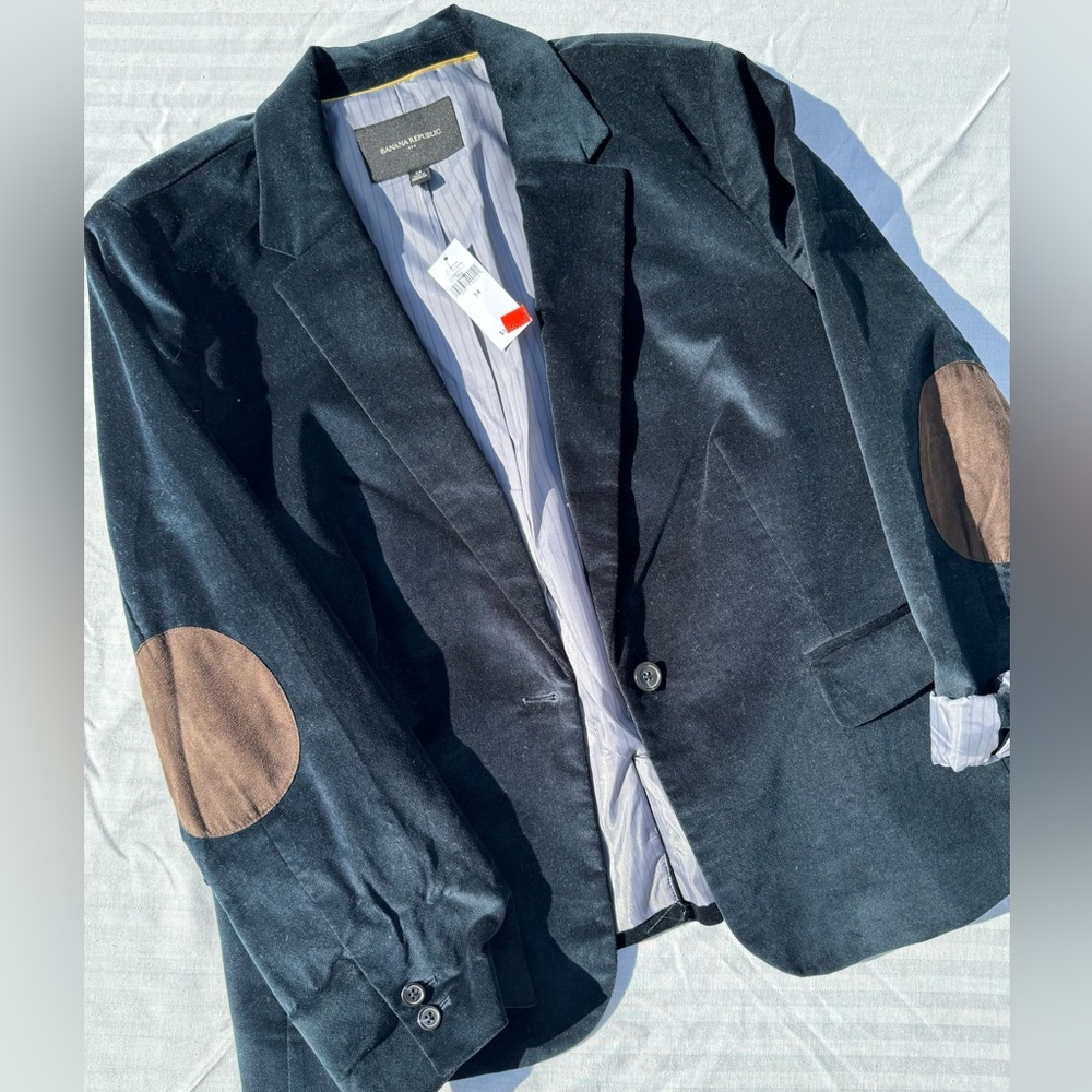 NWT Banana Republic Blue Velvet Blazer